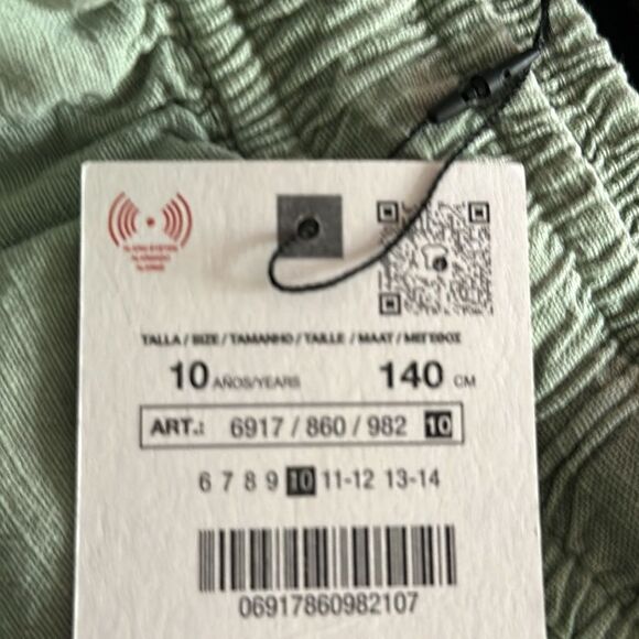 ZARA Kids | Sea Green | BERMUDA SHORTS WITH LABEL - Picture 5 of 6